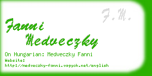 fanni medveczky business card